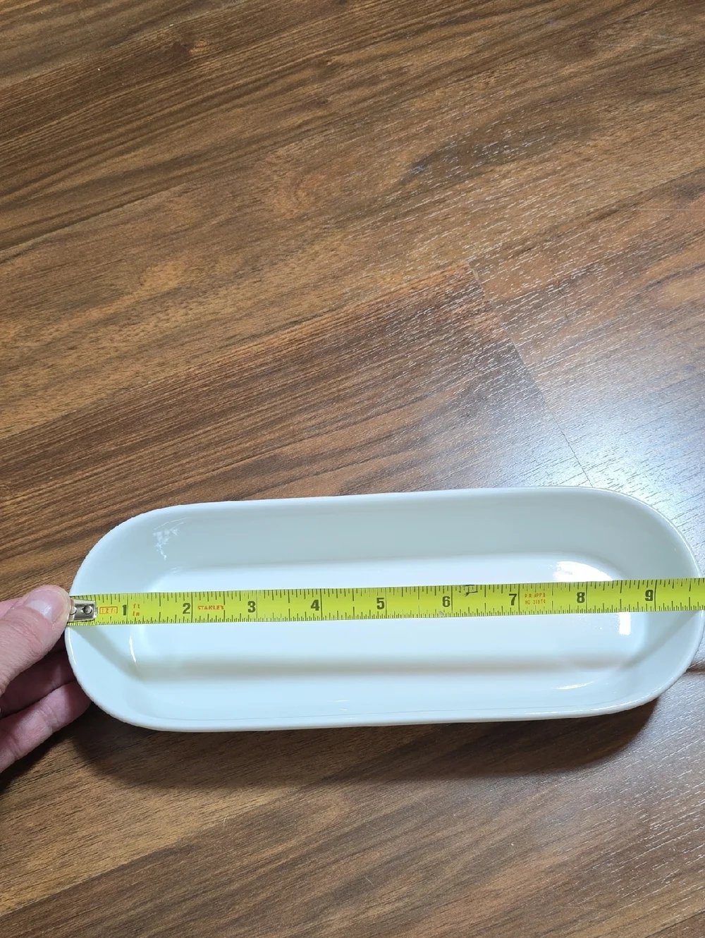 Crate&Barrel Oblong Nesting White Porcelain Serving Dishes